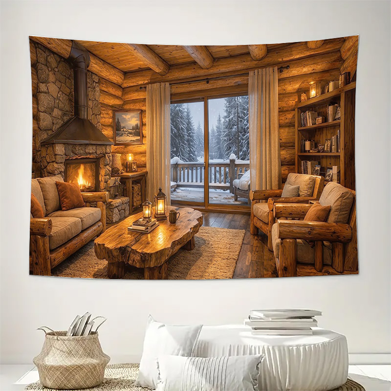 Cozy Wooden Cabin Fireplace In - Interior Design Modern recension och pris