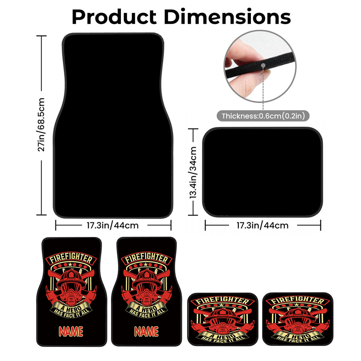 4pcs Customizable Name Car Mat - Interior Design Name recension och pris