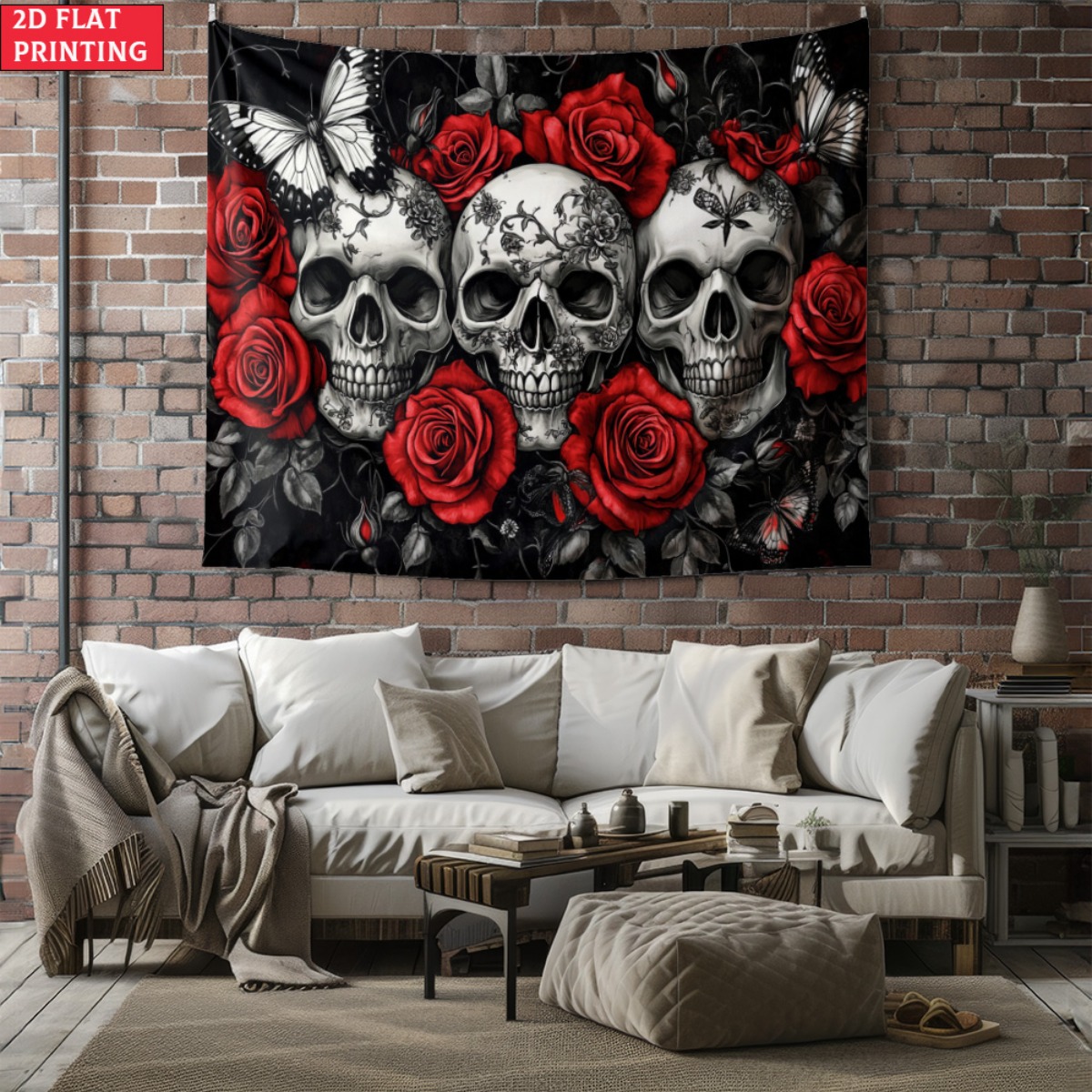 unframed Skull and Roses Gothi - Interior Design Modern recension och pris