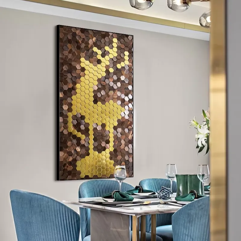 Natural Walnut 3D Wooden Wall  - Interior Design Modern recension och pris