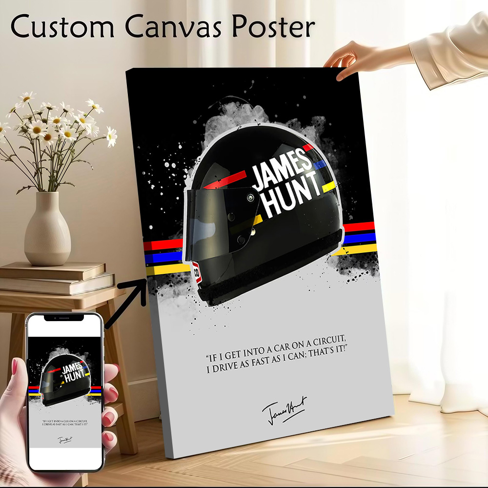 JAMES HUNT Quote Printed Canva - Interior Design Modern recension och pris