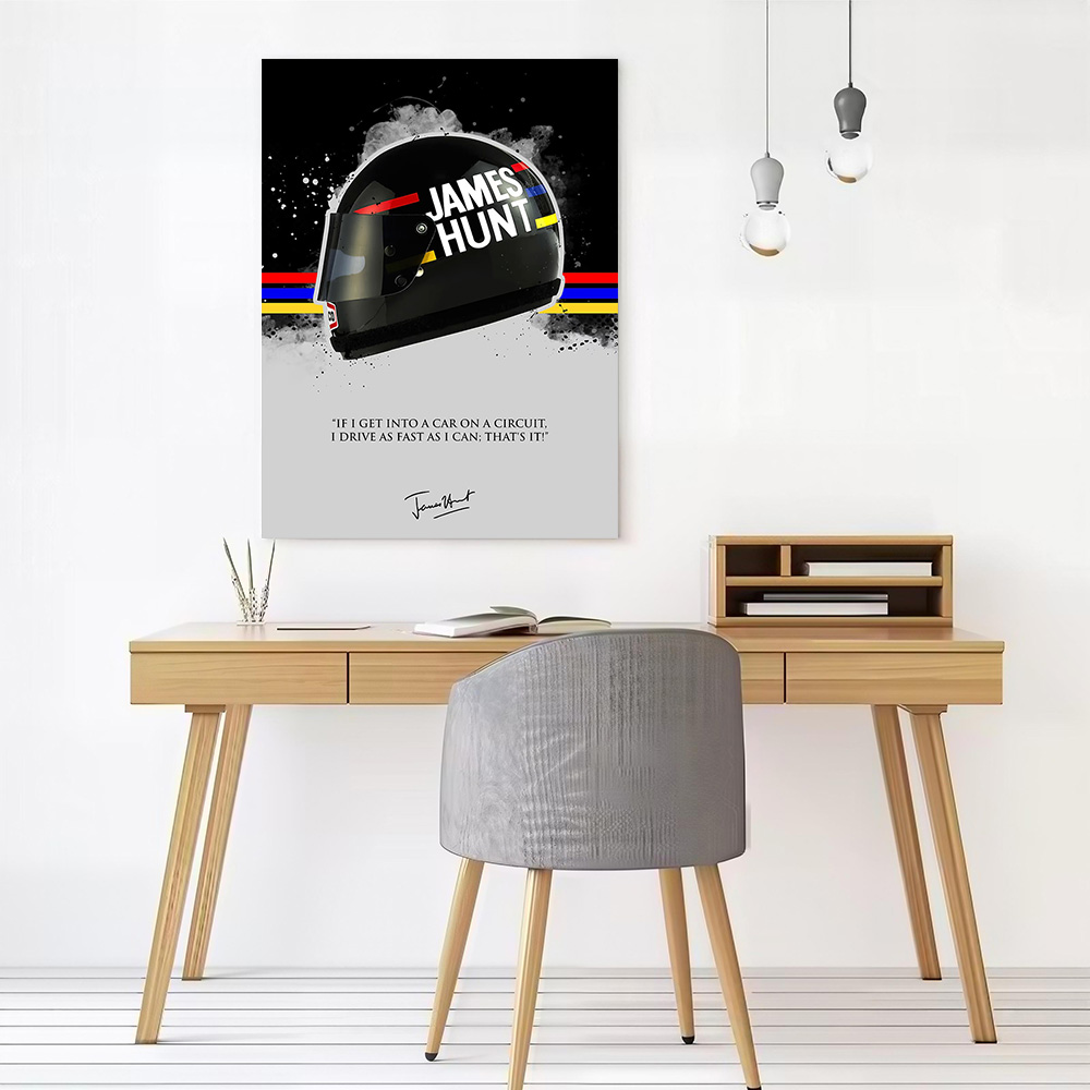 JAMES HUNT Quote Printed Canva - Interior Design Modern recension och pris