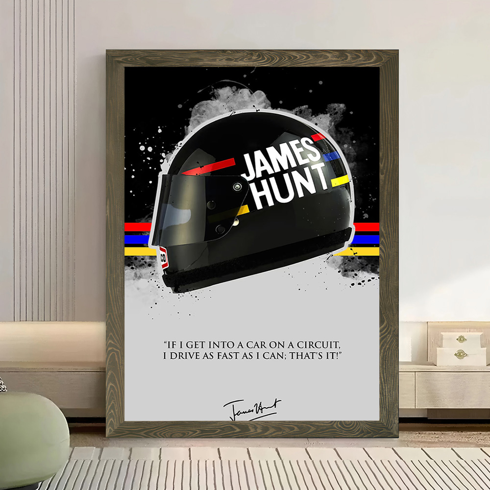 JAMES HUNT Quote Printed Canva - Interior Design Modern recension och pris
