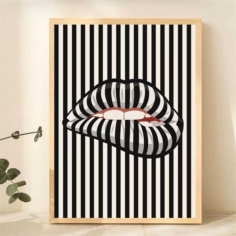Simple and Abstract Striped Li - Interior Design Modern recension och pris